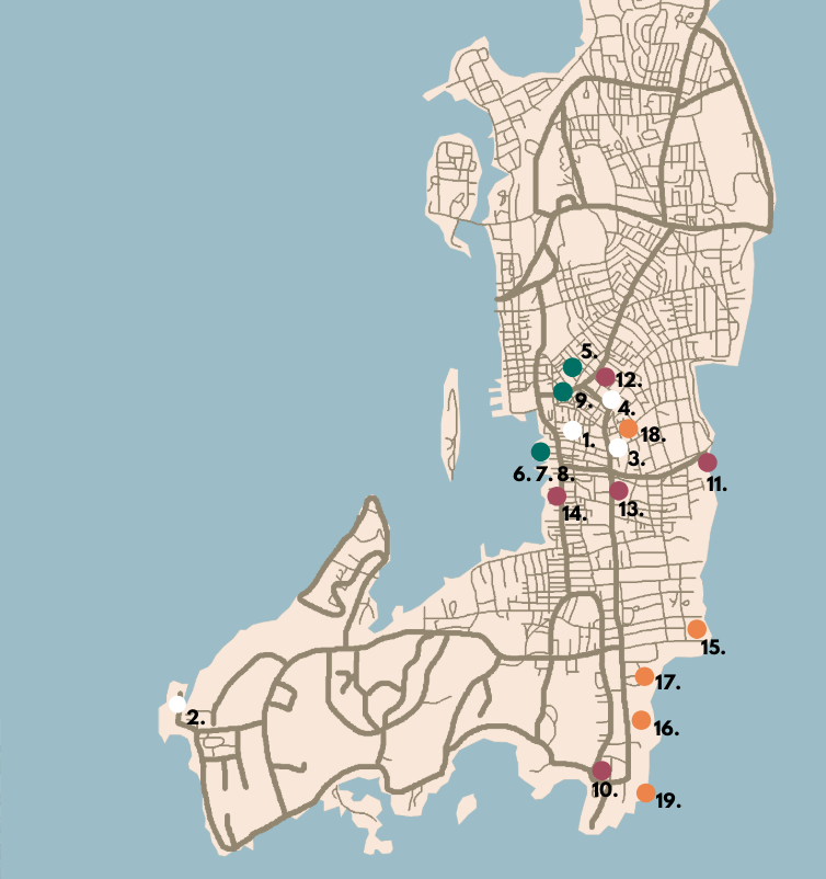 Map of Newport Wedding Locations